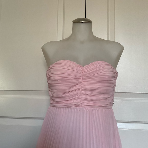 NWT Lulus | Light Pink Strapless Tiered Maxi Dress | Size S - Picture 7 of 10